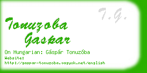 tonuzoba gaspar business card